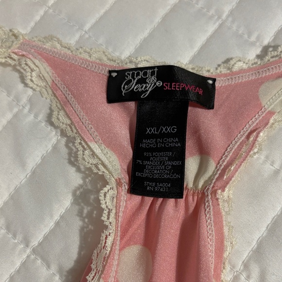 Pink Polka Dot Lace Trim Nightgown - Picture 5 of 5